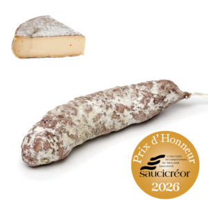 Saucisson au Saint-Nectaire AOP, charcuterie au fromage artisanale d'Auvergne
